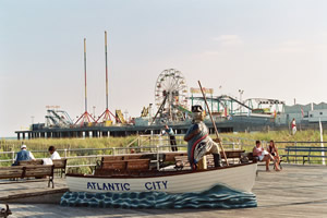 Steel Pier And Washington Crossing the Delaware